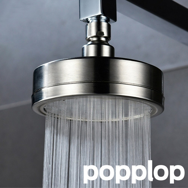 팝플랍 해바라기 고압 샤워기 헤드, 대형, 1개, 실버 대형