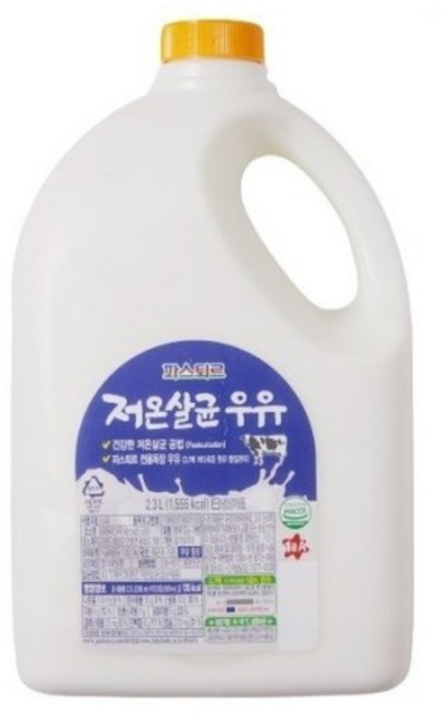 파스퇴르 저온살균우유 2.3L, 1개, 1개