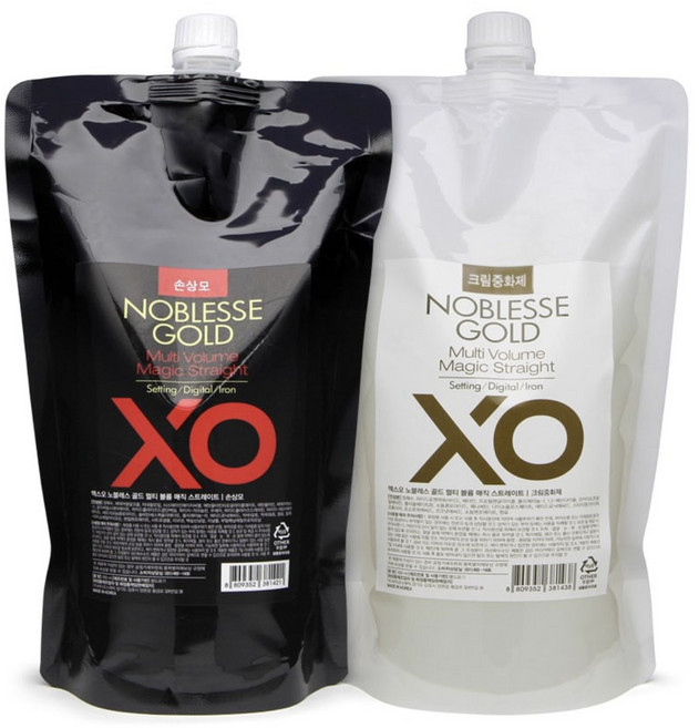 엑스오 XO 노블레스 골드 멀티 볼륨 매직 스트레이트 손상모+크림 1000ml, 1개, 1L
