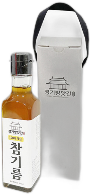 경기방앗간 국산 참기름 (25년 햇참깨 통깨100% 선물포장), 1개, 300ml