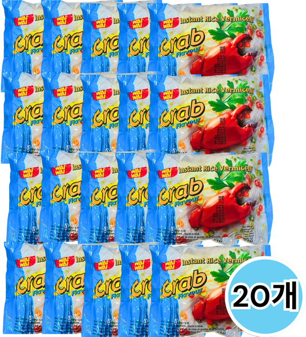 태국 쌀국수 와이와이 크랩 라이스 버미셀리 박스 55G X 180EA, 20개