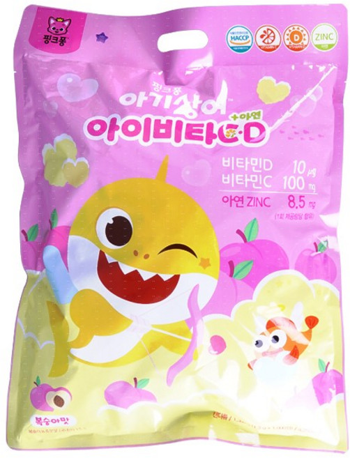 핑크퐁 어린이비타민 비타민C 복숭아맛 1000정, 1개, 1.43kg