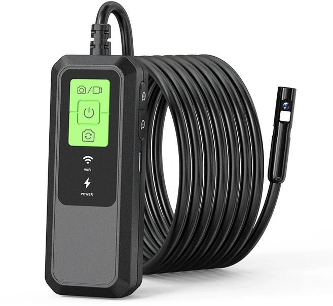 2MP 1080P 8mm 듀얼 렌즈 WIFI 내시경 카메라 CMOS 검사용 디지털 현미경 측면 보기, 01 1미터, 02 Dual Lens