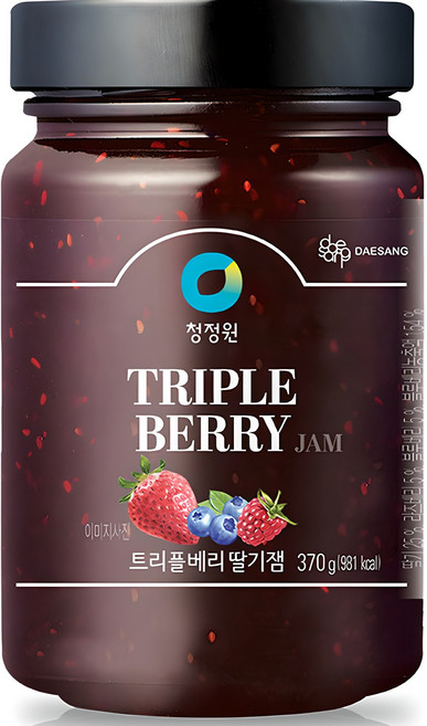 청정원 트리플베리 딸기잼, 370g, 1개