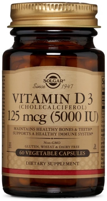 솔가 비타민 D3 5000IU 베지터블 캡슐, 60정, 1개 - 쿠팡