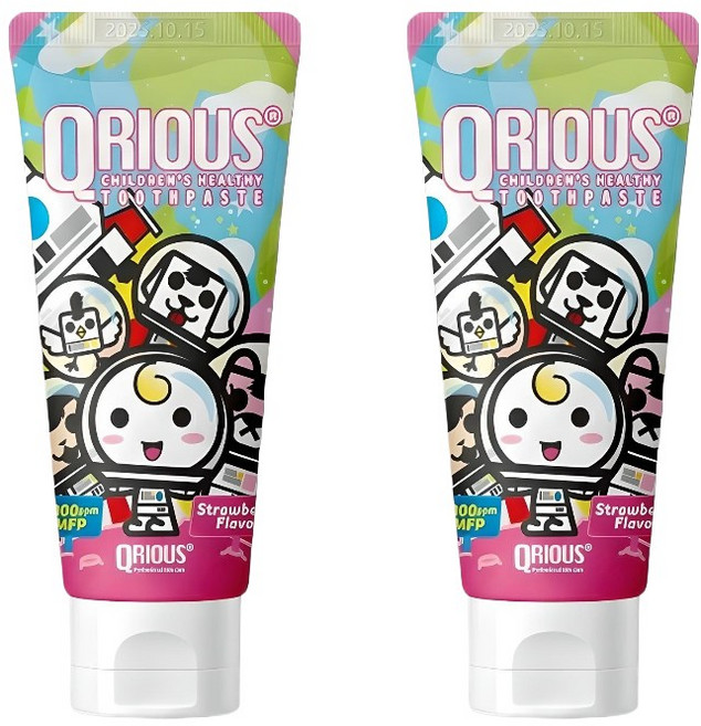 ORIOUS 兒童健康牙膏 草莓口味, 60g, 2個