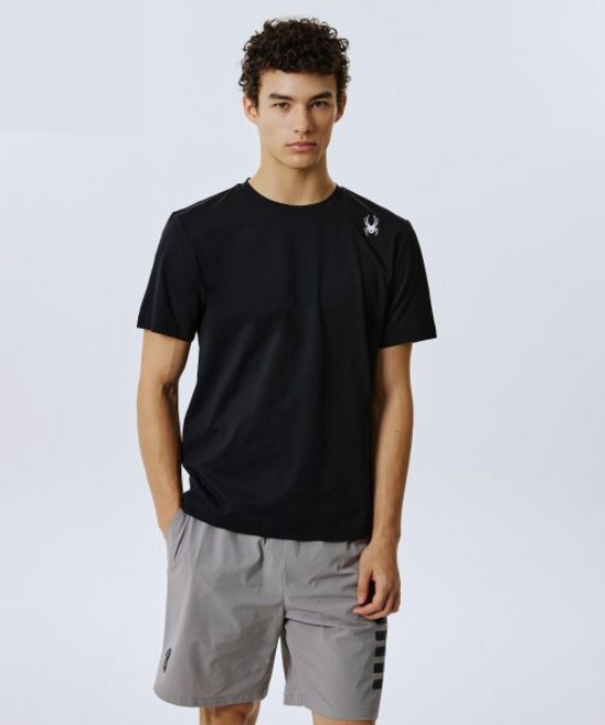 스파이더 spyder 남성 냉감 4WAY 빅 레터링 반팔 티셔츠 SPJFCNRS202MBLK ST802152