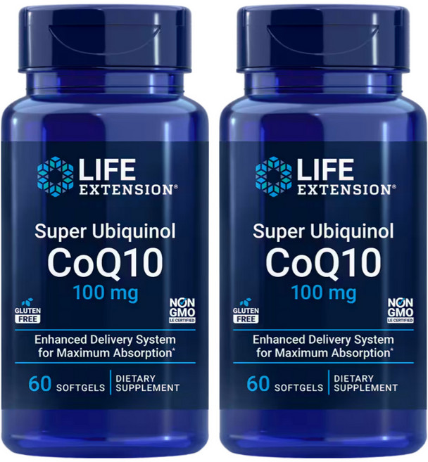 Life Extension CoQ10 Ubiquinone 라이프 익스텐션 코큐텐 유비퀴논 50mg 60소프트젤 2팩, 60정, 2개, 60정