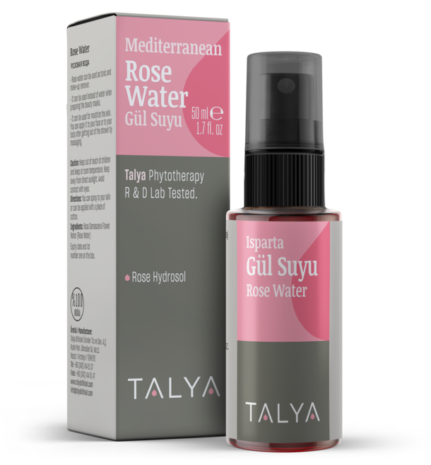 탈야 로즈워터 다마스크장미꽃100% 터키장미수, 1개, 50ml