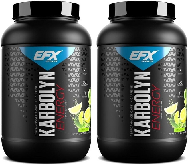 EFX 이에프엑스 스포츠 카보린 카페인 에너지 파우더 레몬 라임맛, 2개, 1.95kg