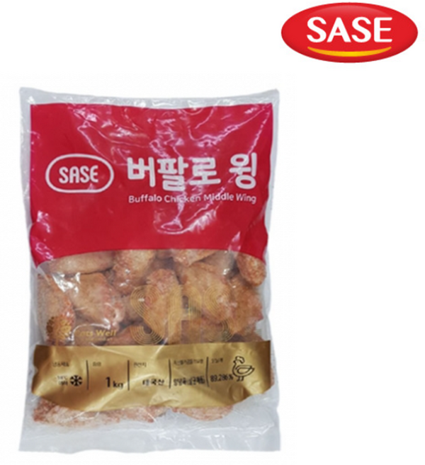 사세 버팔로윙 1kg 에어프라이 닭날개 튀김, 3개