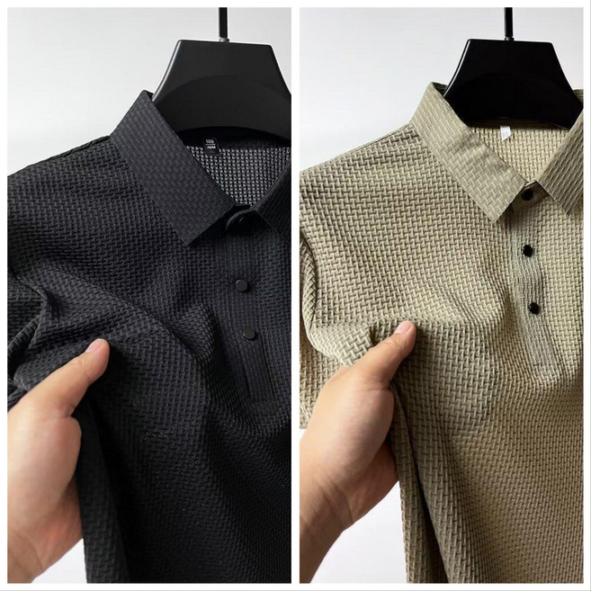 AMBEX 1+1 남성 아이스 매쉬 카라 반팔 티셔츠 골프 비즈니스 쿨링 이너 셔츠 폴로 상의