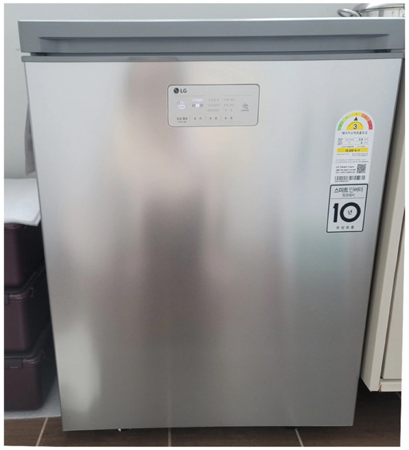 LG 디오스 김치톡톡 미니 뚜껑형 LG소형김치냉장고 1도어 128L K135SS123 25년형 방문설치, 샤이니 퓨어