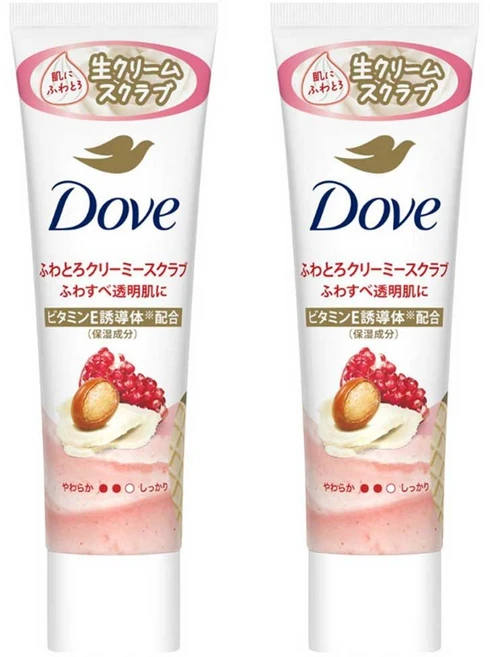 도브 퐁신걸쭉 크리미 스크럽 석류 & 시어버터, 50g, 2개 - 쿠팡