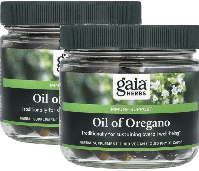 가이아 허브 오레가노 오일 캡슐, 2개, 180정 - 쿠팡