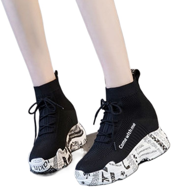 LRY여자 스니커즈 운동화 속굽 10cm 키높이 삭스 스니커즈 *23N9F28L