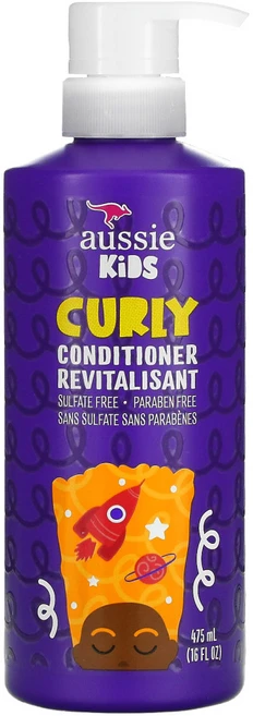 Aussie 어린이용 컬리 컨디셔너 리바이탈라이징 써니 트로피칼 향 475ml(16fl oz) 2팩, 1개, 475ml - 쿠팡