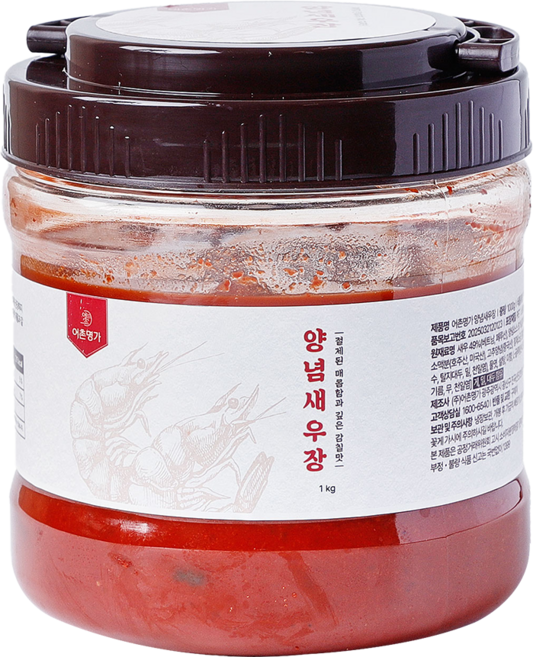 어촌명가 밥도둑 비법 양념 깐 새우장, 1개, 1kg
