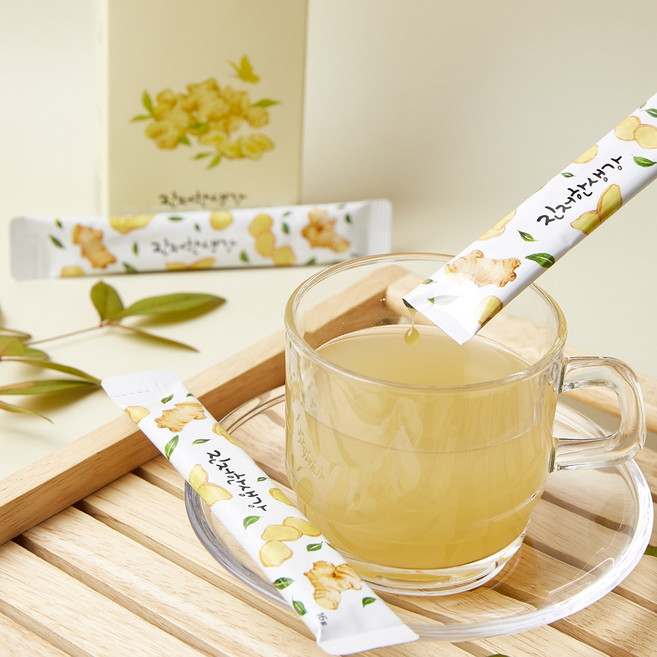 농부창고 [달지않은] 국산100% 생강청스틱 물한방울 넣지않은 안동 생강차, 16g, 10개입, 1개