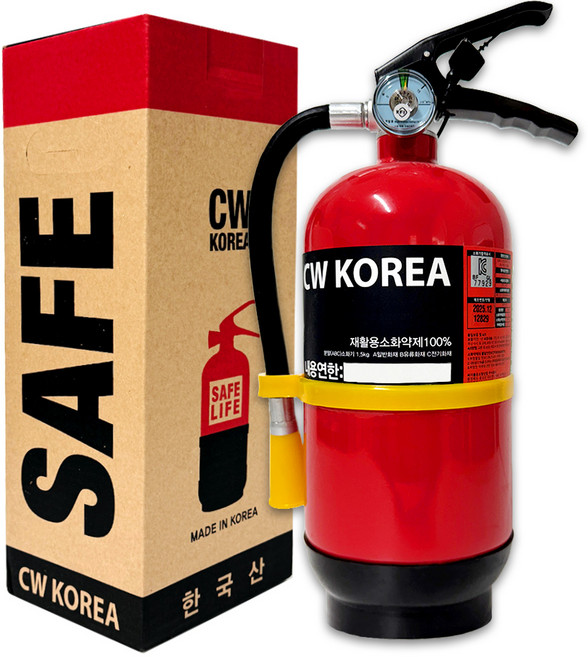국산 ABC 분말 친환경 소화기 가정용 업소용 사무실용 보급형 씨더블유소방산업, 1개