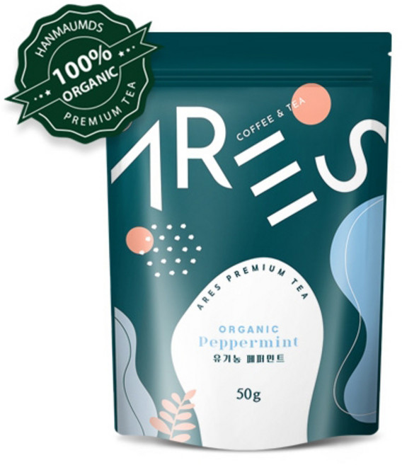 아레스 유기농 페퍼민트 허브차, 50g, 1개입, 1개