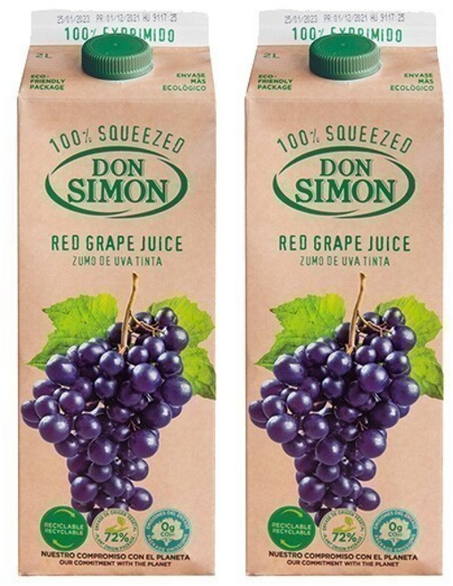 돈시몬 착즙 적포도주스 세트, 2L, 1개