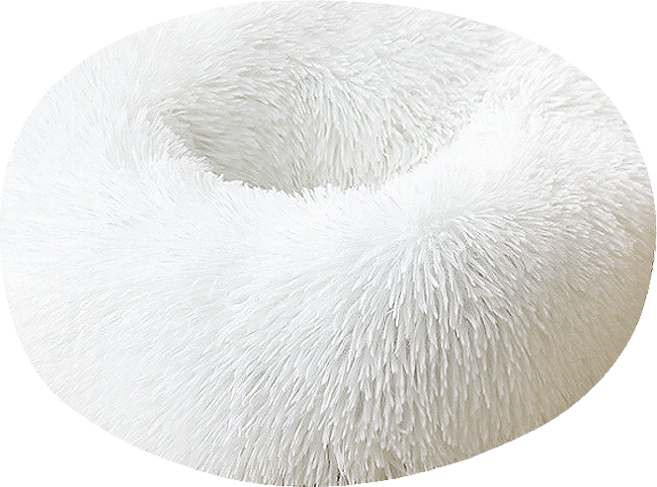 포시럽 반려동물 장모 원형 폭싹 도넛 마약 방석, 1개, 밀크