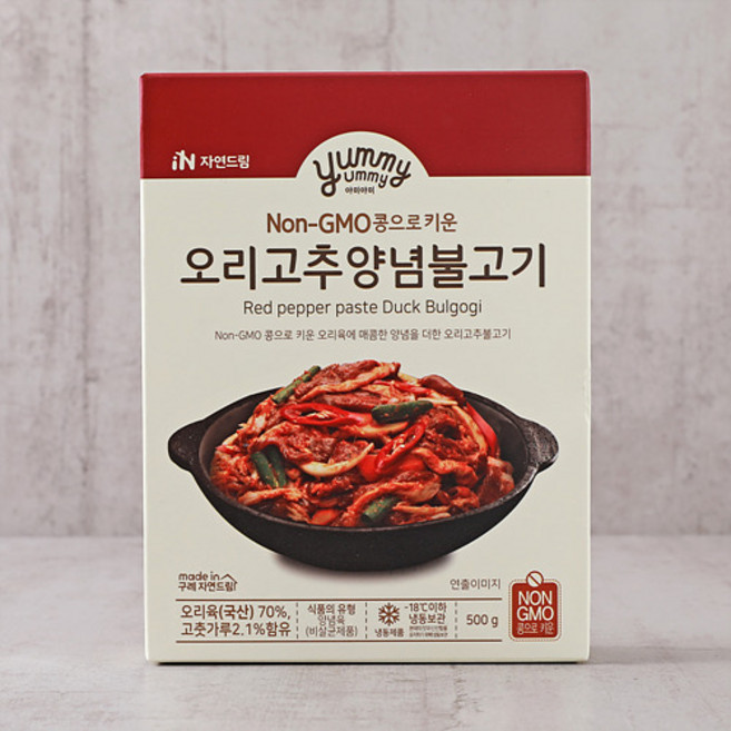 자연드림 오리 고추양념불고기, 500g