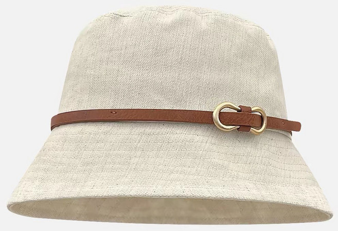 젬버트 여성 예쁜 고급 레더 스트랩 벙거지 모자 버킷햇