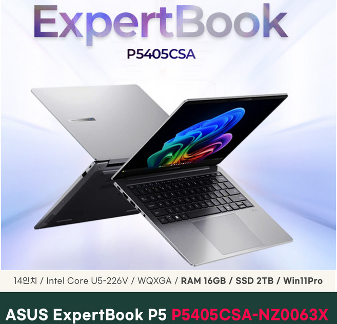 ASUS ExpertBook P5, 미스티그레이, 2TB, 16GB, WIN11 Pro, P5405CSA-NZ0063X