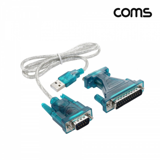 Coms [U9859] Coms USB 시리얼/페러렐 컨버터 콤보형(RS232/DB25), 1개