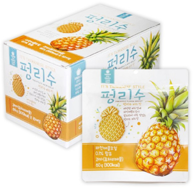 펑리수 비스킷, 60g, 10개