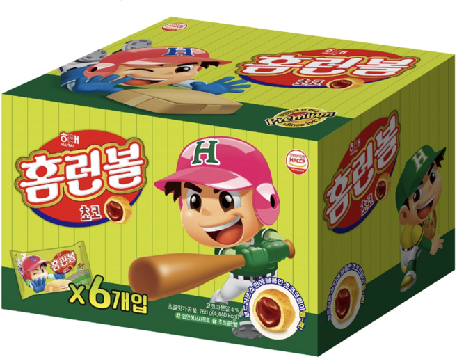 해태제과 홈런볼 대용량 사무실 학교 교회 어린이집 간식 128g 6개