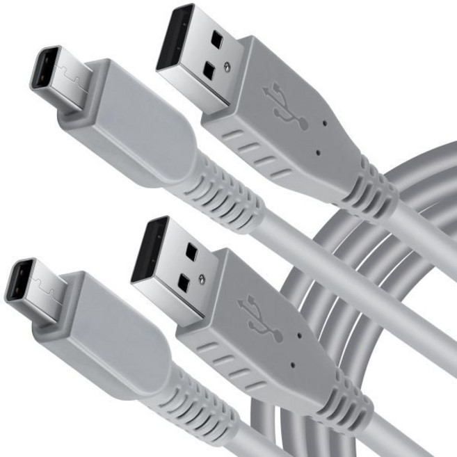 3DS 충전기 케이블 4.9피트 OEM 정품 교체 전원 충전 코드 신형 XL 2DS DSi DSi XL용 대량 포장 2, 2, 1) 2, 1개