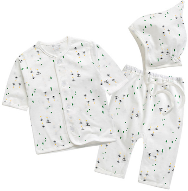 BAEBAE 유아 아기 실내복 7부내의 공용 옷 쟈가드 여름 봄 인디언텐트7부내의