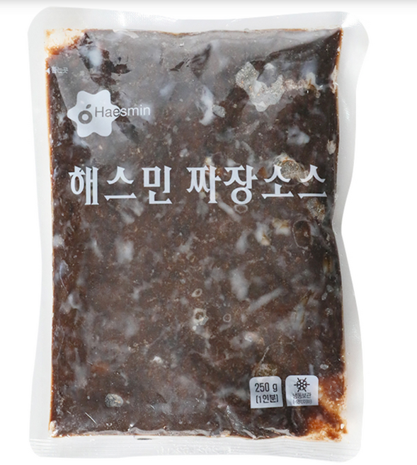 해스민 짜장소스 250g 돼지고기 양파 감자 큼직한 건더기가득 전문점용 즉석냉동식품 짜장면 짜장밥, 16개