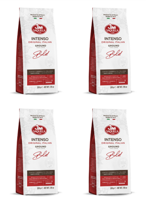 사켈라 이탈리아 그라운드 커피 - 인텐소 200g x 4 봉지, 4개, 에스프레소