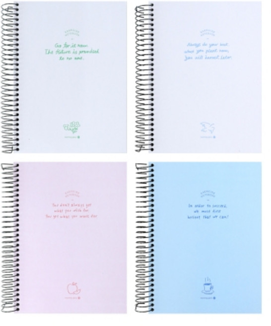 모닝글로리 3500 심플 완전두꺼운연습장 4권세트 갱지 만화지 무지 무선 스프링노트