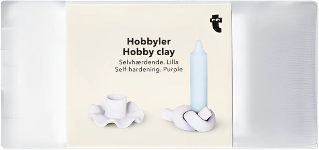 플라잉타이거 코펜하겐 뽀송 공기건조 클레이 점토 전문가용 유로커머스, 연보라색, 200g