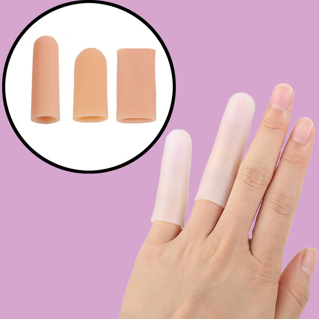손가락 보호대 실리콘 보호 튜브 엄지 검지, 1개, 스킨