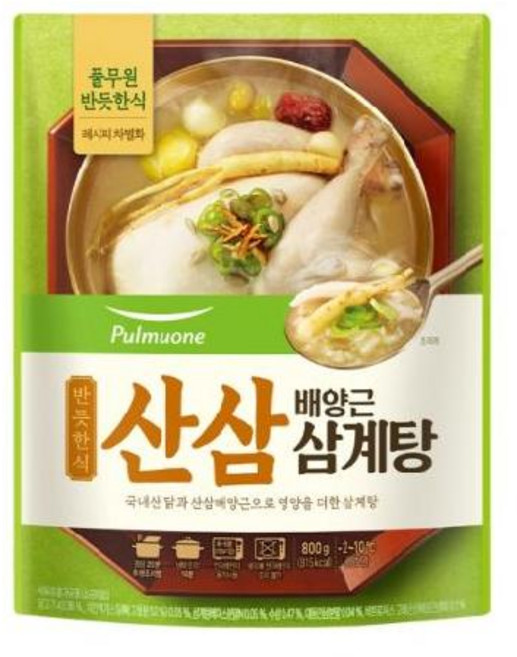 반듯한식 산삼배양근 삼계탕 800g