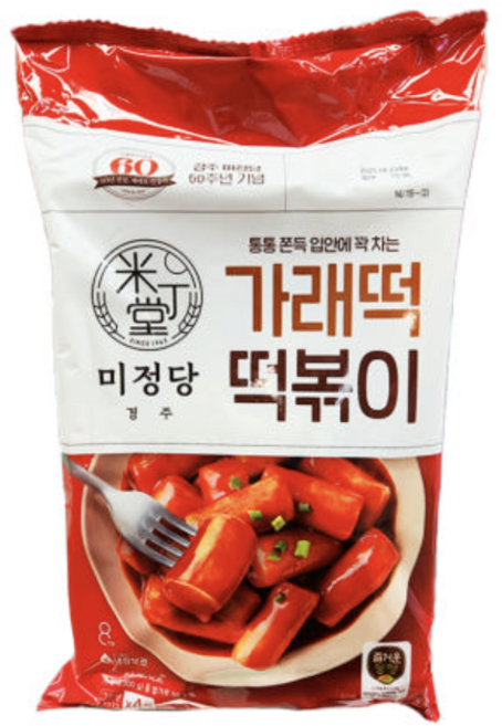 코스트코 미정당 가래떡 떡볶이 400g x 4개 간식 분식 여행 간편요리 아이스박스, 1.6kg, 1세트