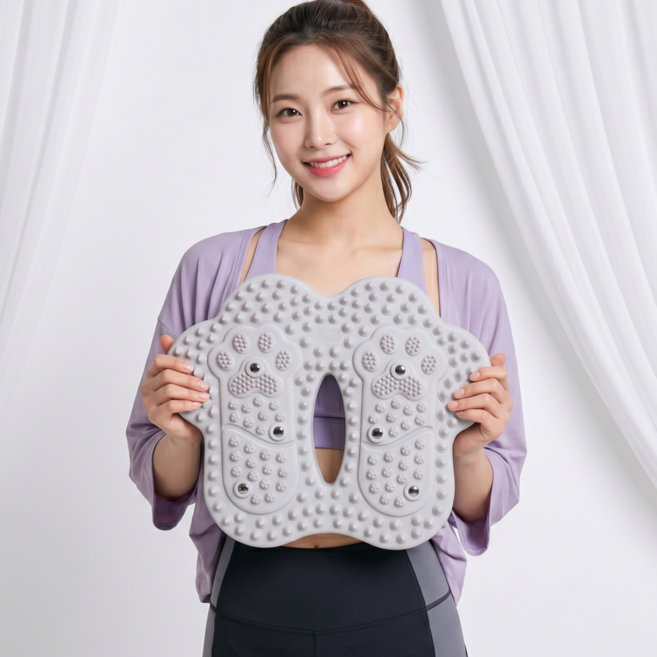 퓨어핏 에어 지압 스텝퍼 가정용 무소음 홈트, 미스티 그레이