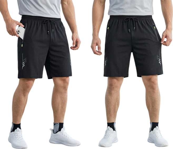 1+1 남자 반바지 트레이닝 반바지 5부 냉장고 바지 베이잉