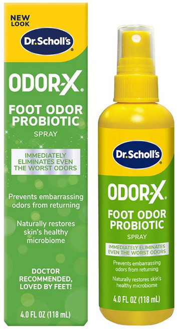 Dr. Scholl's 爽健 Odor-X消臭清新舒爽噴霧118ml，快速消除足部異味，保持雙腳乾爽舒適, 1入, 2件