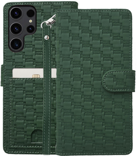 갤럭시 S23 시리즈 S23 / S23플러스 / S23울트라 - 신코 3D입체 패턴 지폐2칸+카드5장 지갑형 케이스 + 손목스트랩