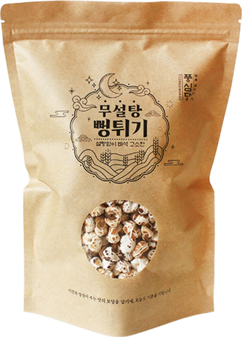 풍심당 국내산 옥수수 강냉이 뻥튀기 저당간식 옛날 과자 회사 간식, 90g, 1개