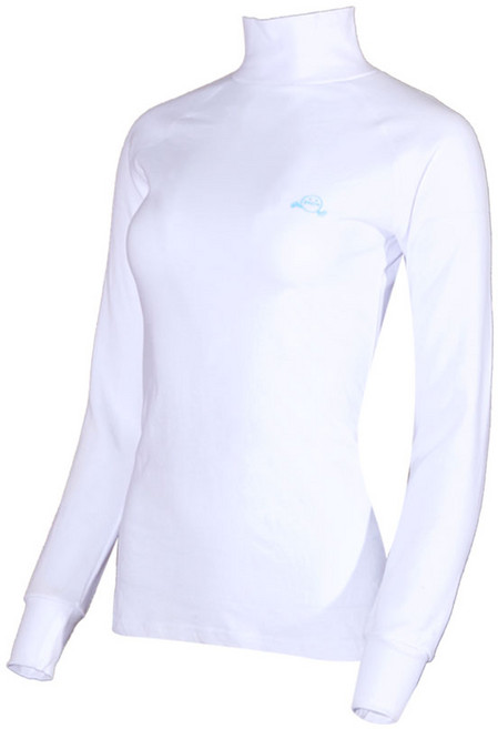 흰색 얇은 특면 폴라티 좋은 면소재로 제작된 얇은특면 폴라티