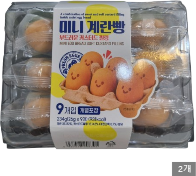 키즈웰 미니 계란빵, 2개, 234g