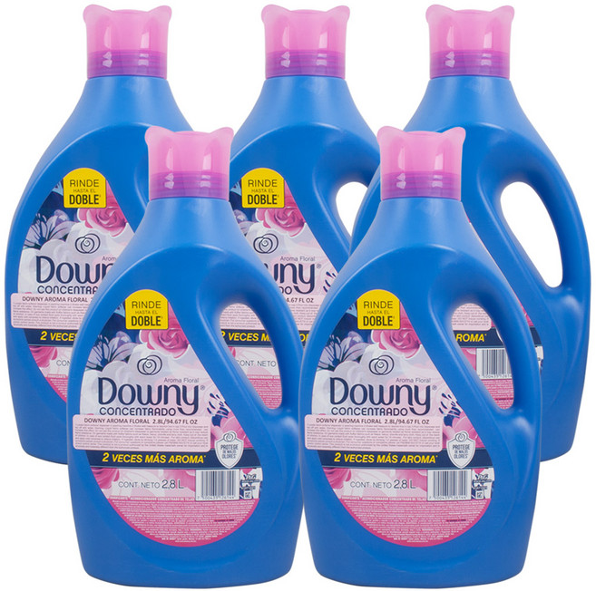 다우니 섬유유연제 아로마 플로럴 본품, 2.8L, 5개